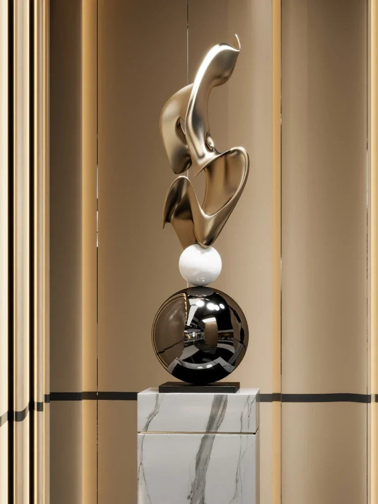 Aura Electroplated Floor Sculpture