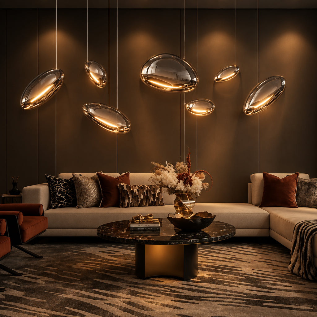 Riva Mirror Pebble Wall Sculpture