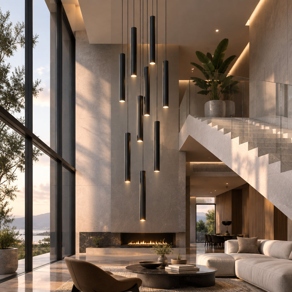 Cascade Long Cylinder Pendant