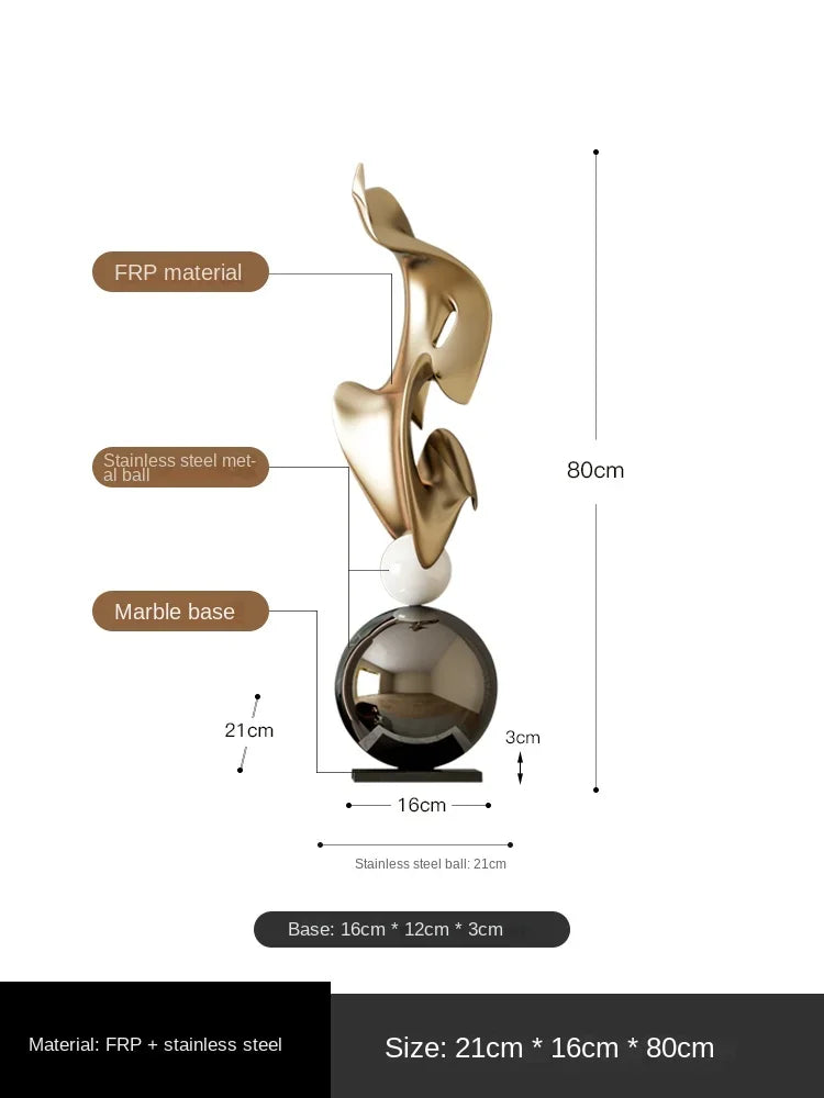 Aura Electroplated Floor Sculpture
