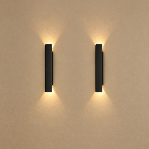 Arden Up/Down Bar Wall Light on warm beige plaster wall with soft studio lighting