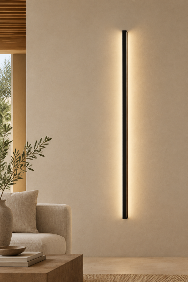 Horizon Linear LED Outdoor Wall Light, Black